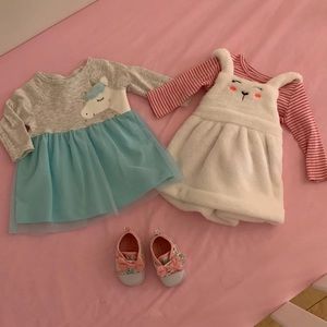 0-3 month baby girl dresses and shoes